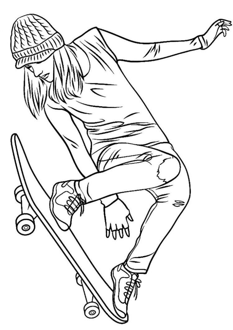 Скейтбордист иллюстрация