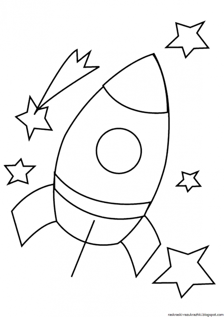 Деревянная модель-раскраска для детей UGears 4Kids Ракета (Rocket)