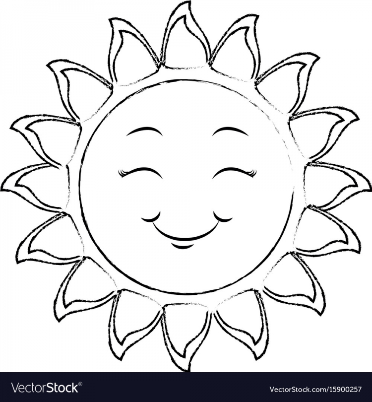 Солнышко раскраска для детей - 79 фото
