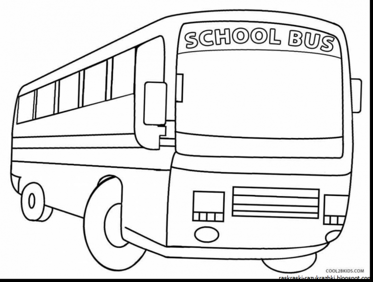 Автобус и девочка — раскраска для детей. Распечатать бесплатно.