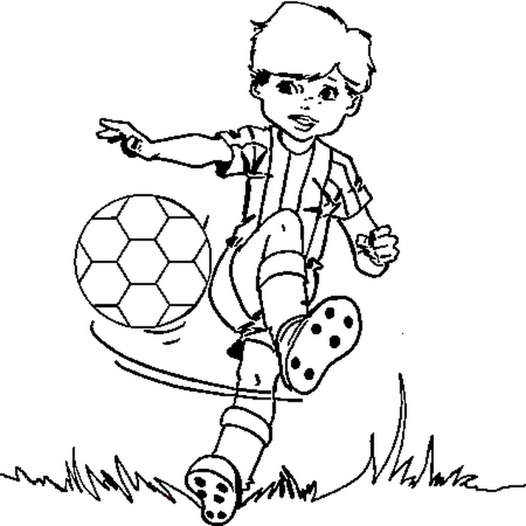 Футболист раскраска для детей
