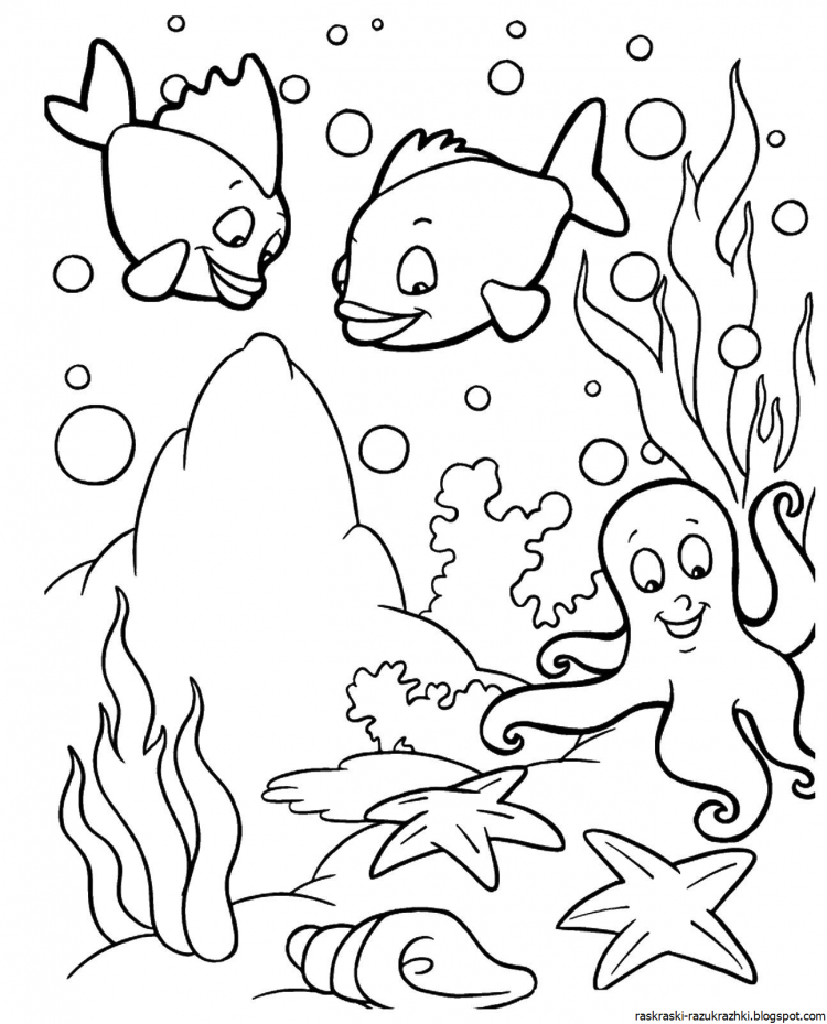 Раскраска Феникс-Премьер Животные морей и океанов