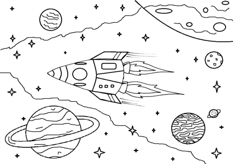 Космос, Научно-популярные раскраски
