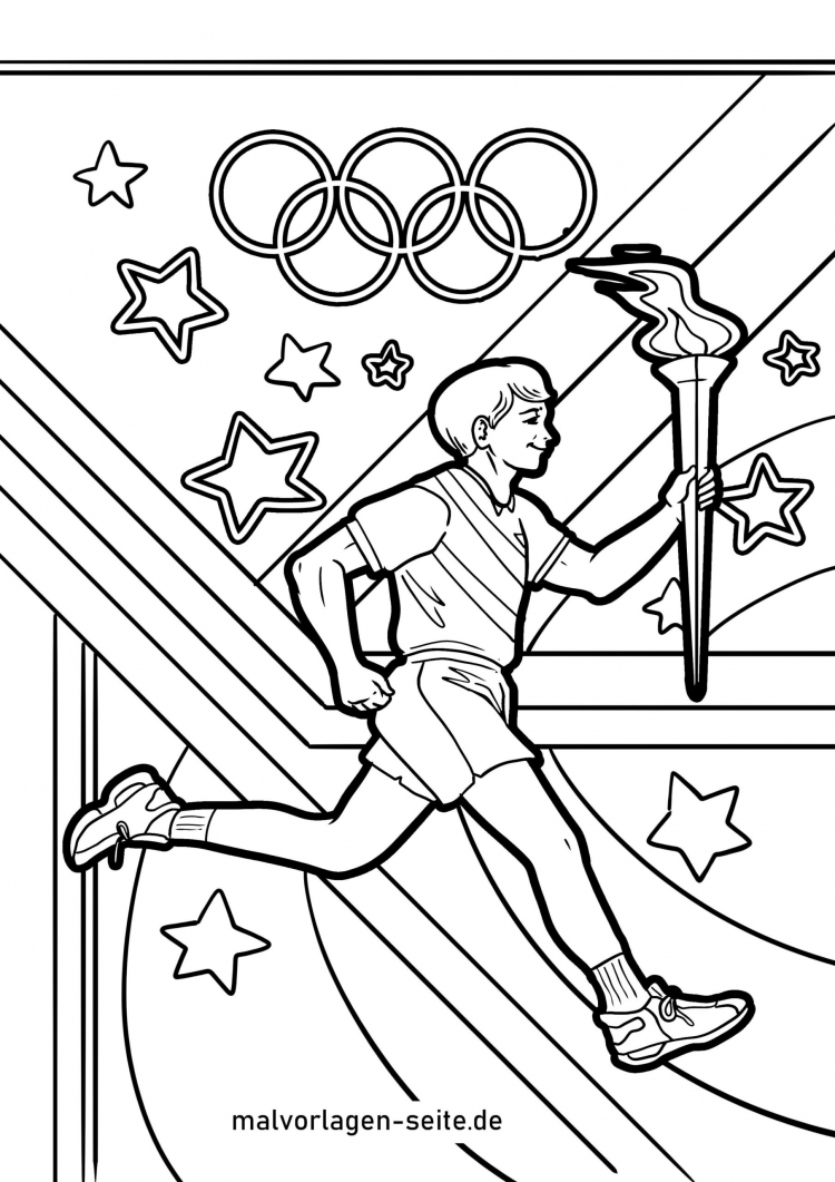 Скачать или распечатать раскраски Олимпиада для детей