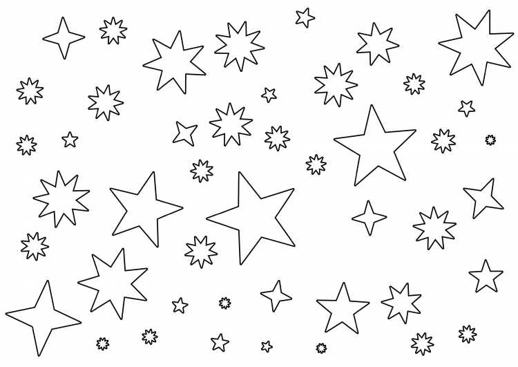 Звездное небо рисунок раскраска (40 фото) » рисунки для срисовки на webmaster-korolev.ru