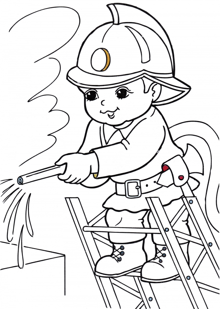 Раскраски Пожарная машина – для печати