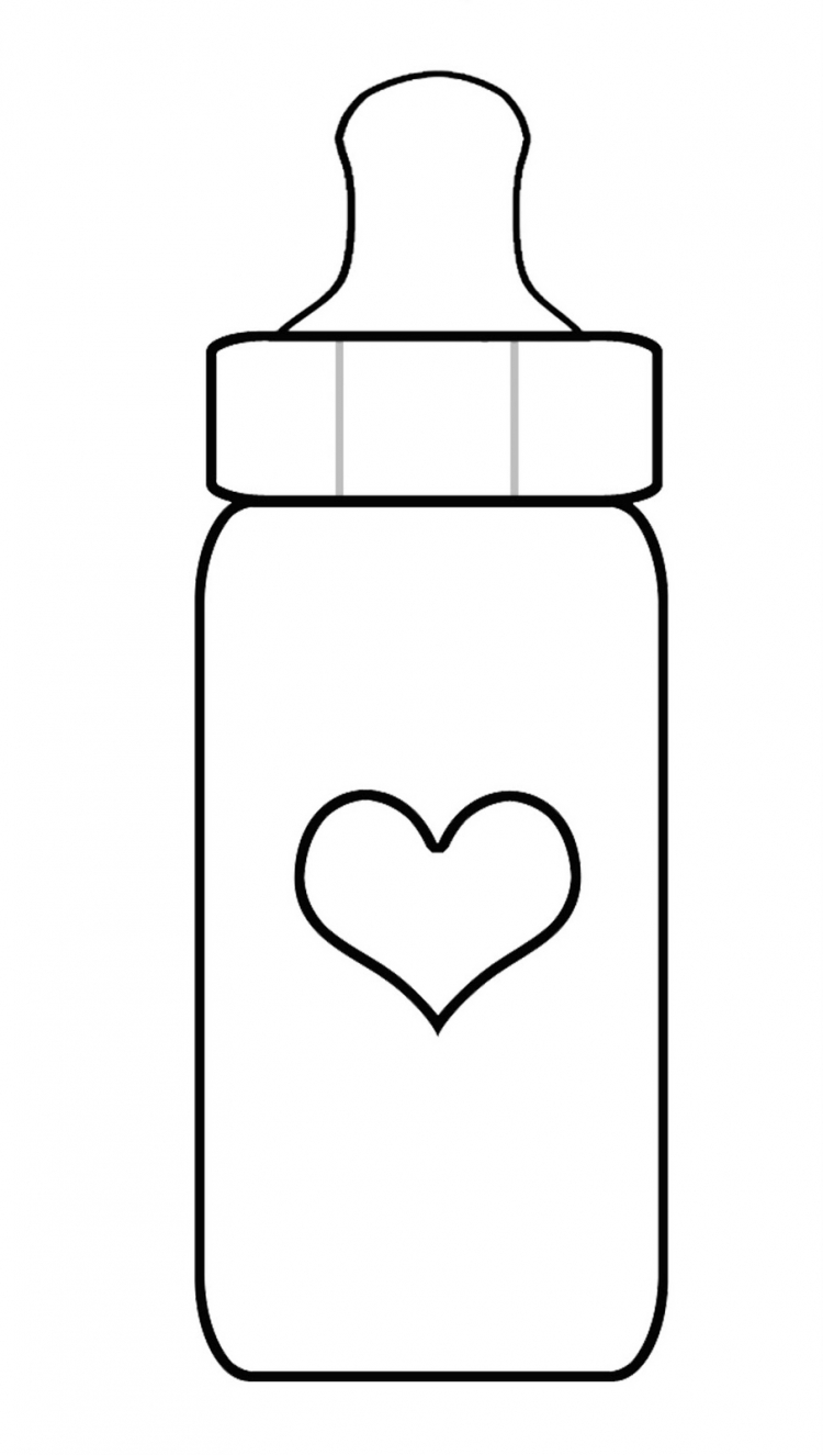 Бутылка раскраска для детей
