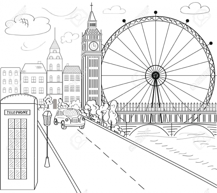 Раскраска Лондонский мост