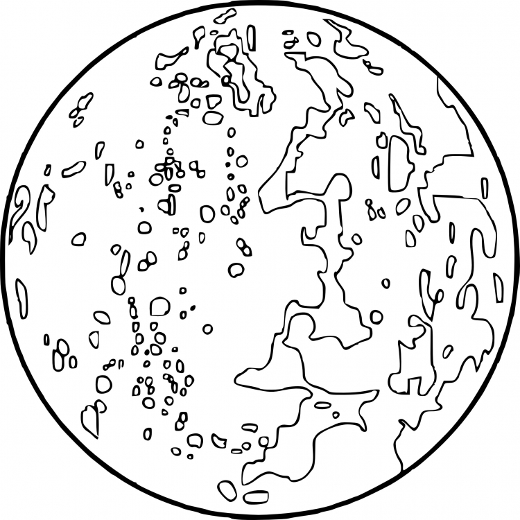 Планета Меркурий раскраска для детей