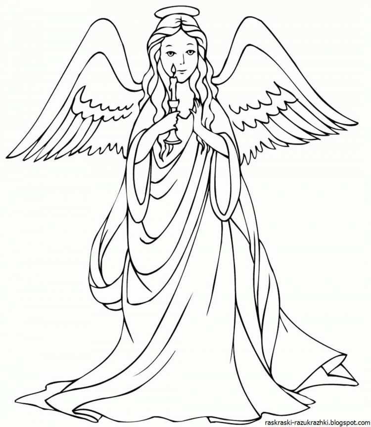 Ангел хранитель раскраска для детей