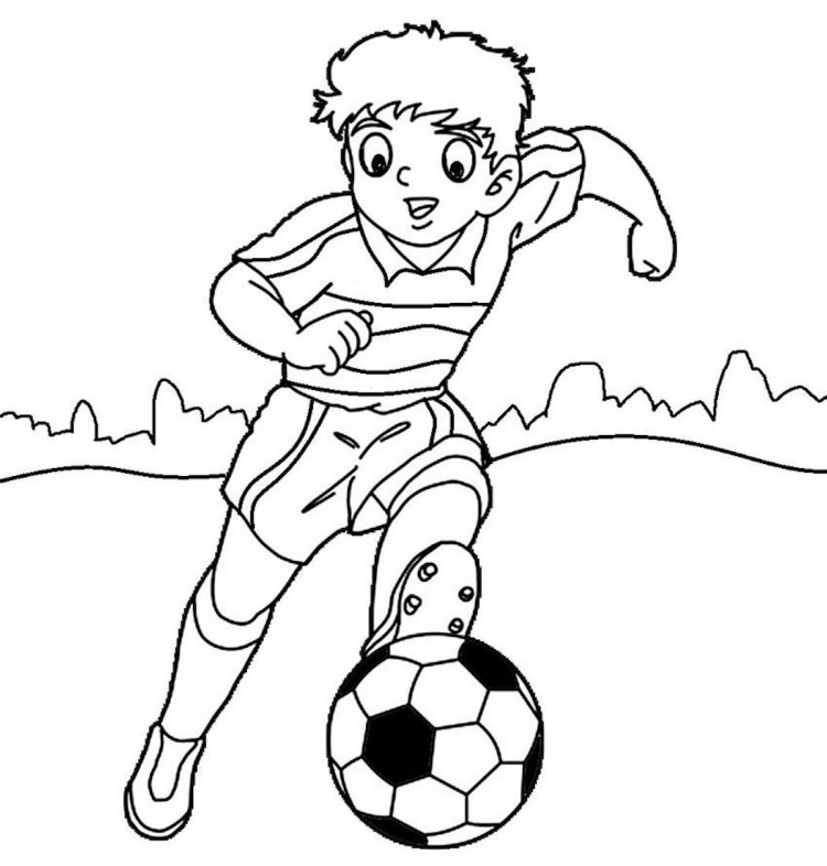 Раскраска на тему футбол для детей