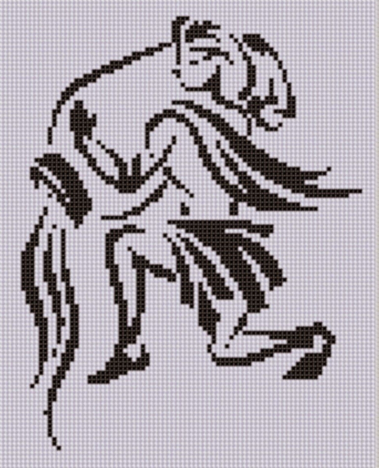 Набор для вышивки крестом Золотое Руно ВЛ-011 Знак зодиака Водолей