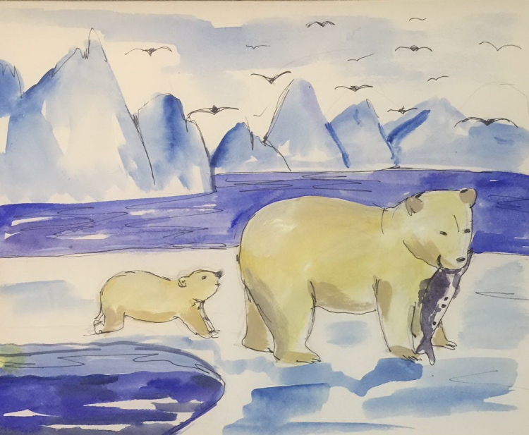 Арктика рисунки детей