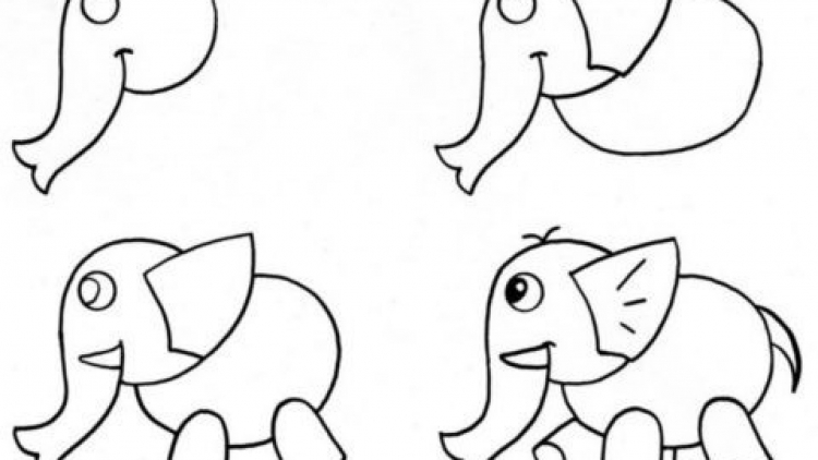 Лёгкие рисунки животных для детей