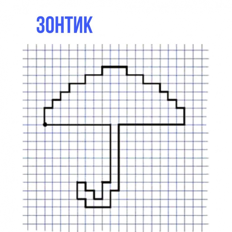 Рисунки по клеточкам карандашом