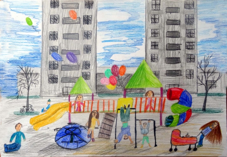 Детские рисунки мой город