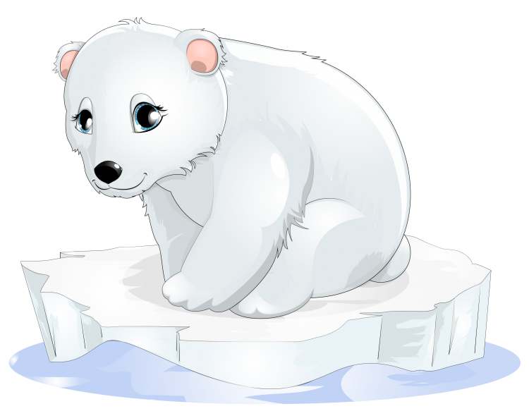 Белый Медвежонок рисунок для детей