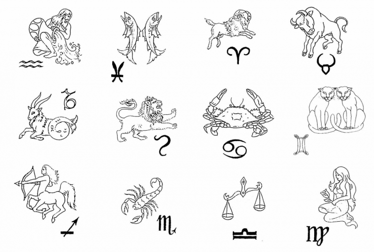 Лёгкие рисунки знаков зодиака