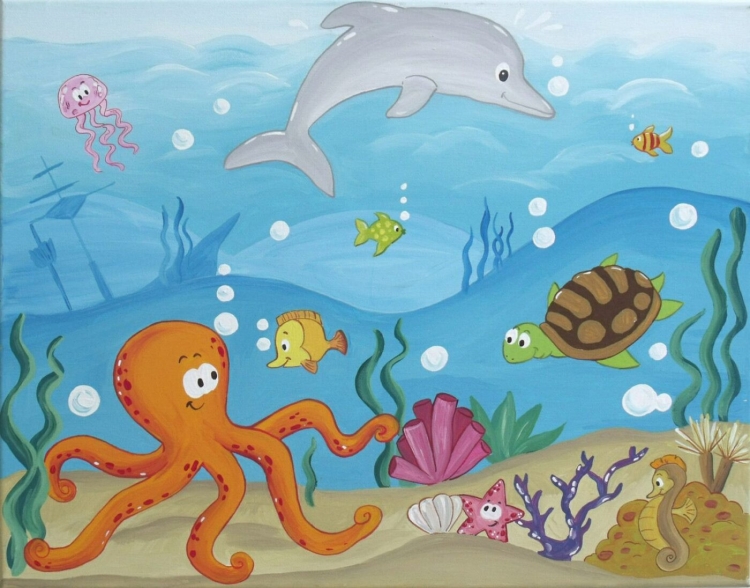 Рисунки на морскую тему для детей