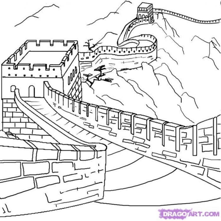 Великая китайская стена рисунок