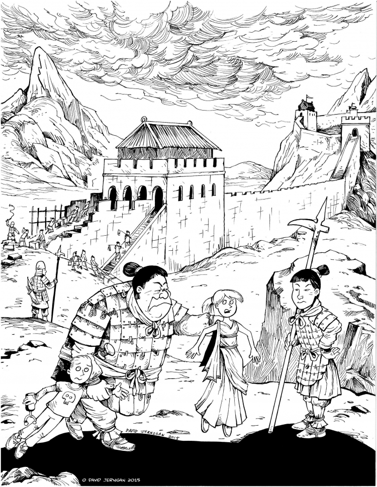 Великая китайская стена рисунок