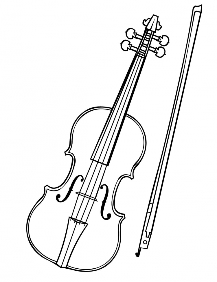 Рисунок скрипки карандашом для детей