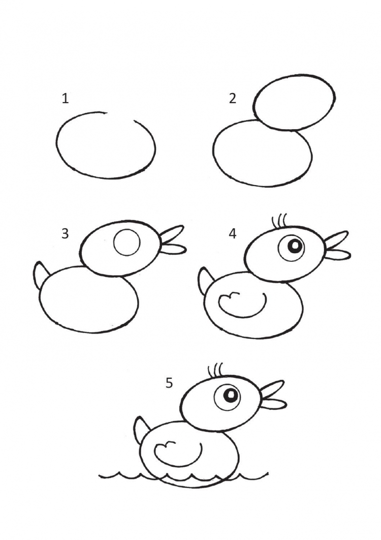 Простые схемы рисования для малышей