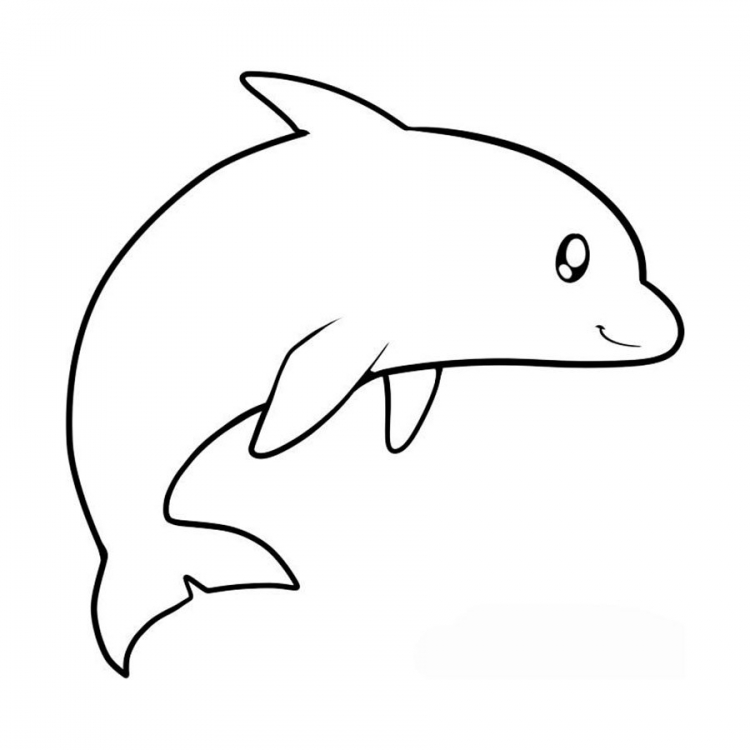 Лёгкие рисунки дельфинов