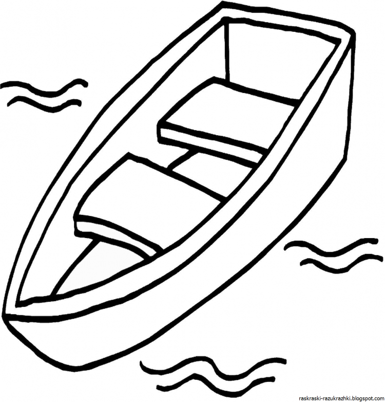 Лодка карандашом для детей