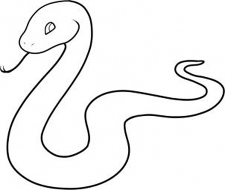 Змея простым карандашом