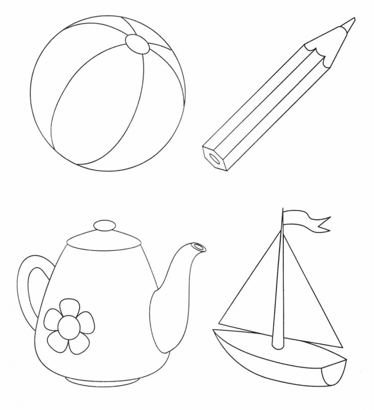 Простые рисунки предметов