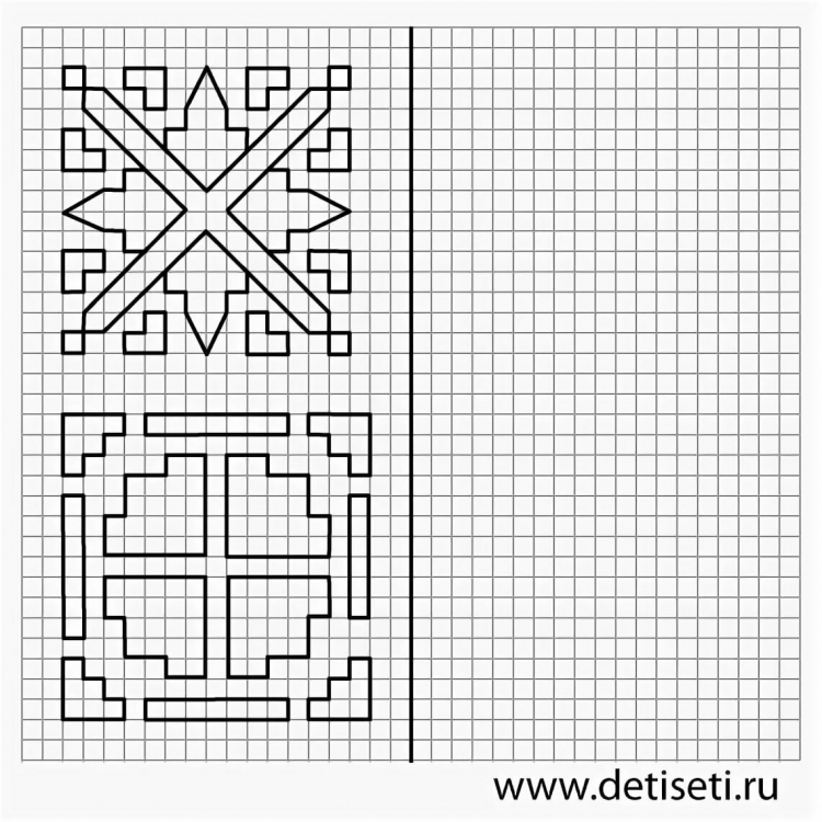 Рисунки в тетради в клетку узоры