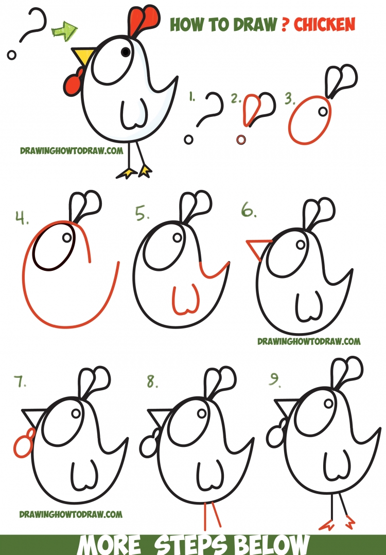 How to draw Chicken