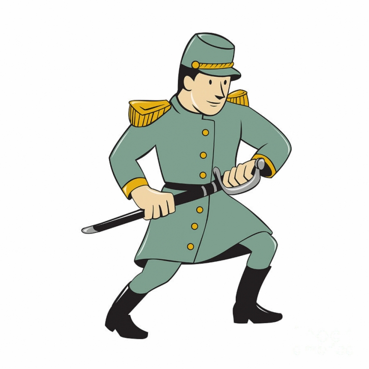 Солдат раскраска