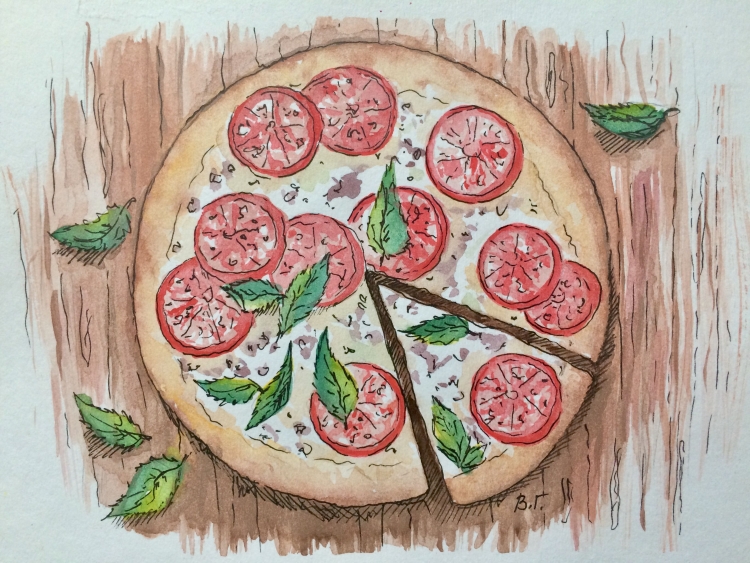 Детские рисунки пиццы