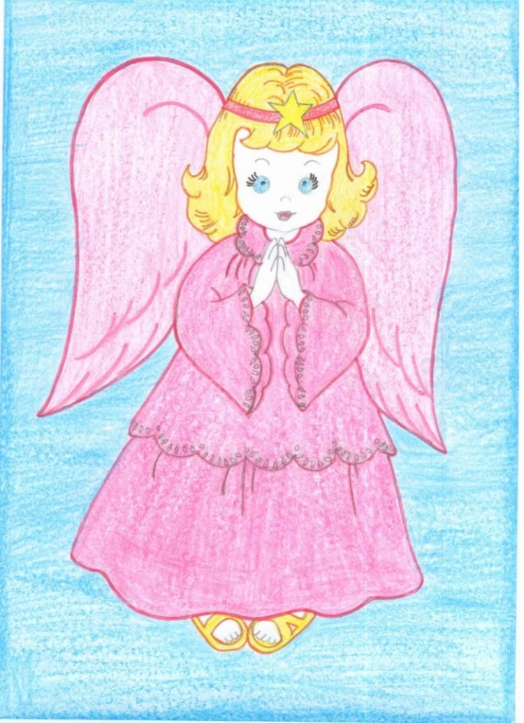 Детский рисунок ангела