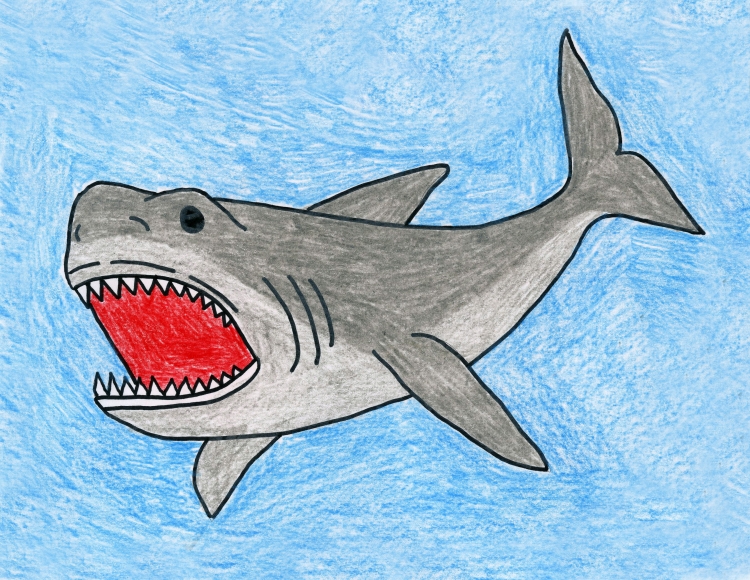 Детские рисунки акулы