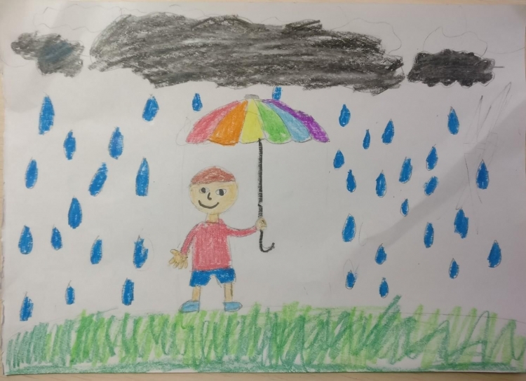 Детские рисунки дождя