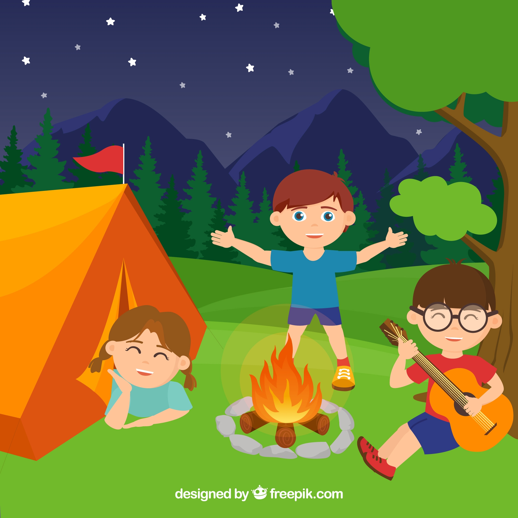 Camping for kids. Детский лагерь иллюстрация. Летний лагерь иллюстрация. Лагерь рисунок. Детский лагерь векторное изображение.