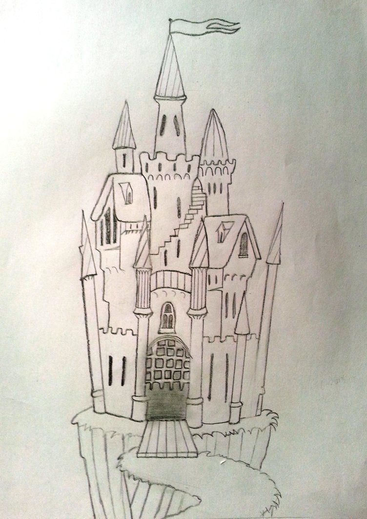Как нарисовать замок карандашом поэтапно для начинающих