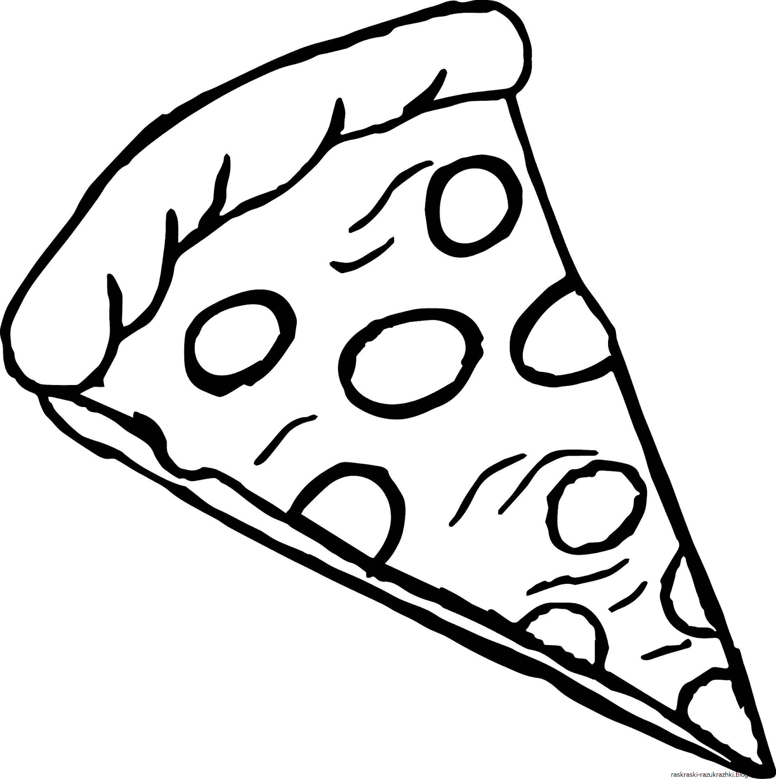 рисунок пиццы для срисовки карандашом