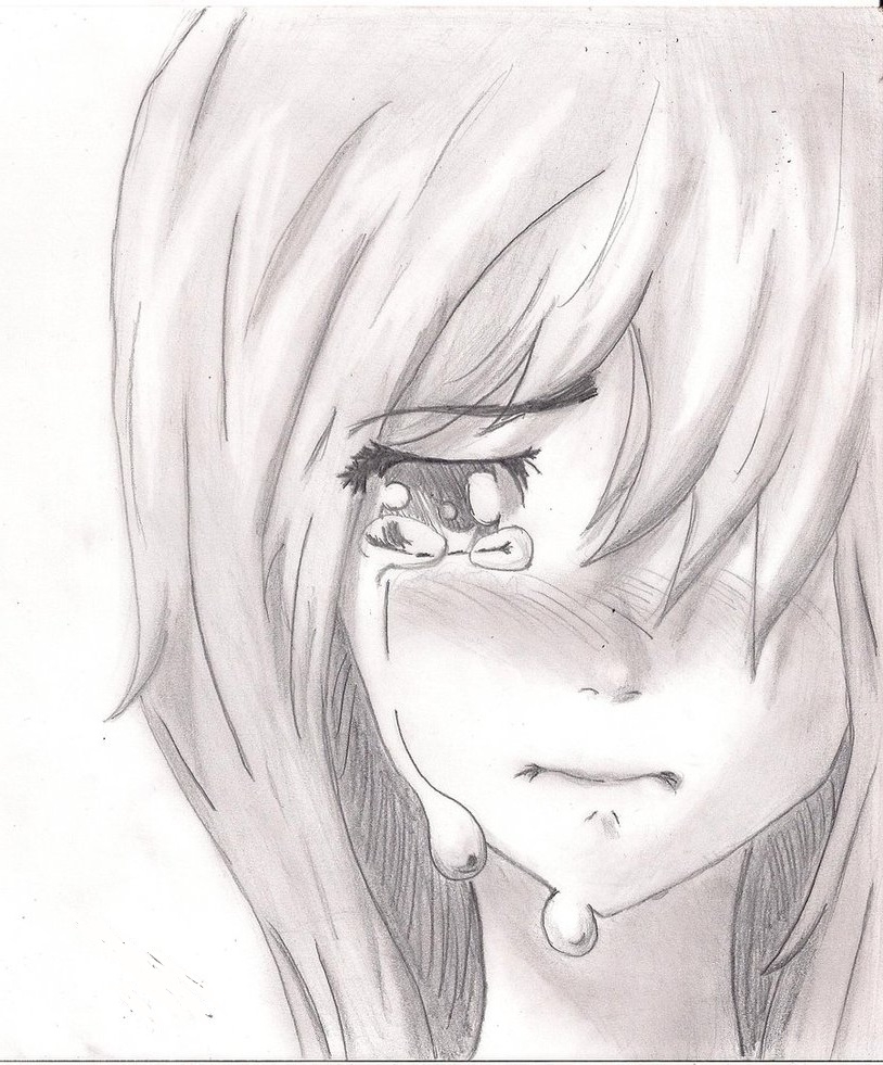 как нарисовать плачущую девушку аниме | Дзен