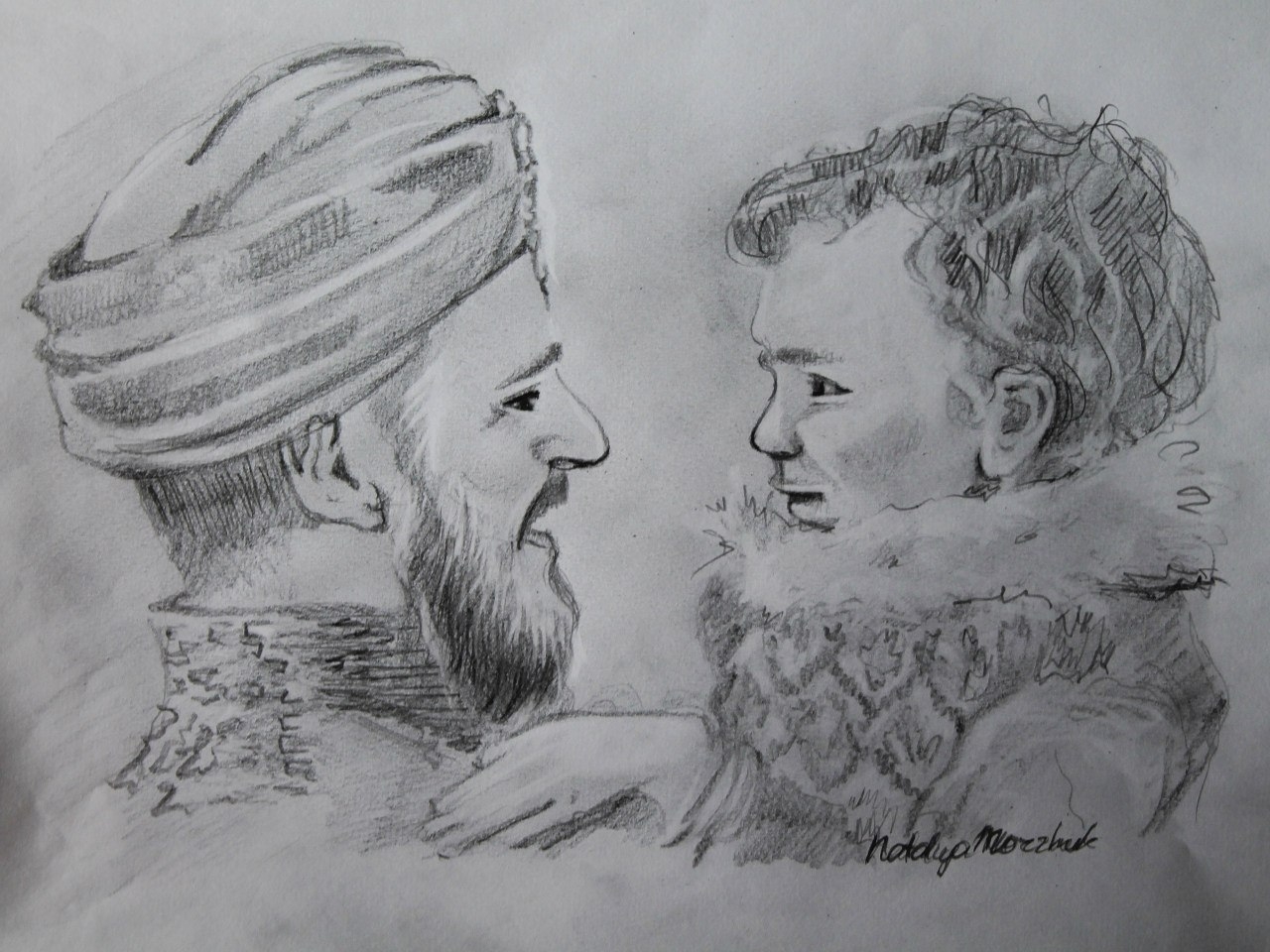 Раскраска «Добродушный султан» из мультфильма «Аладдин»