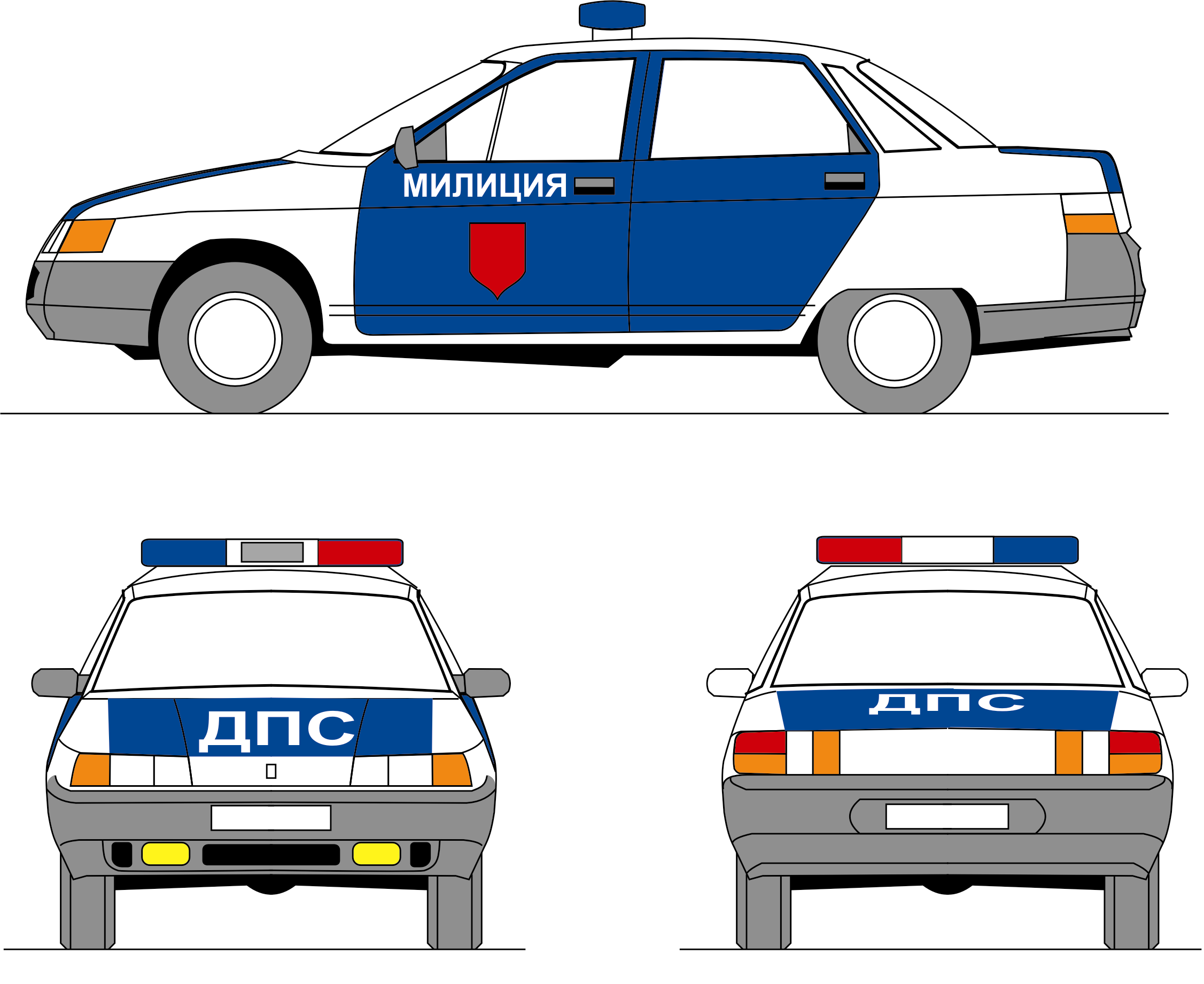 Как нарисовать полицейскую машину. Служба спасения для детей