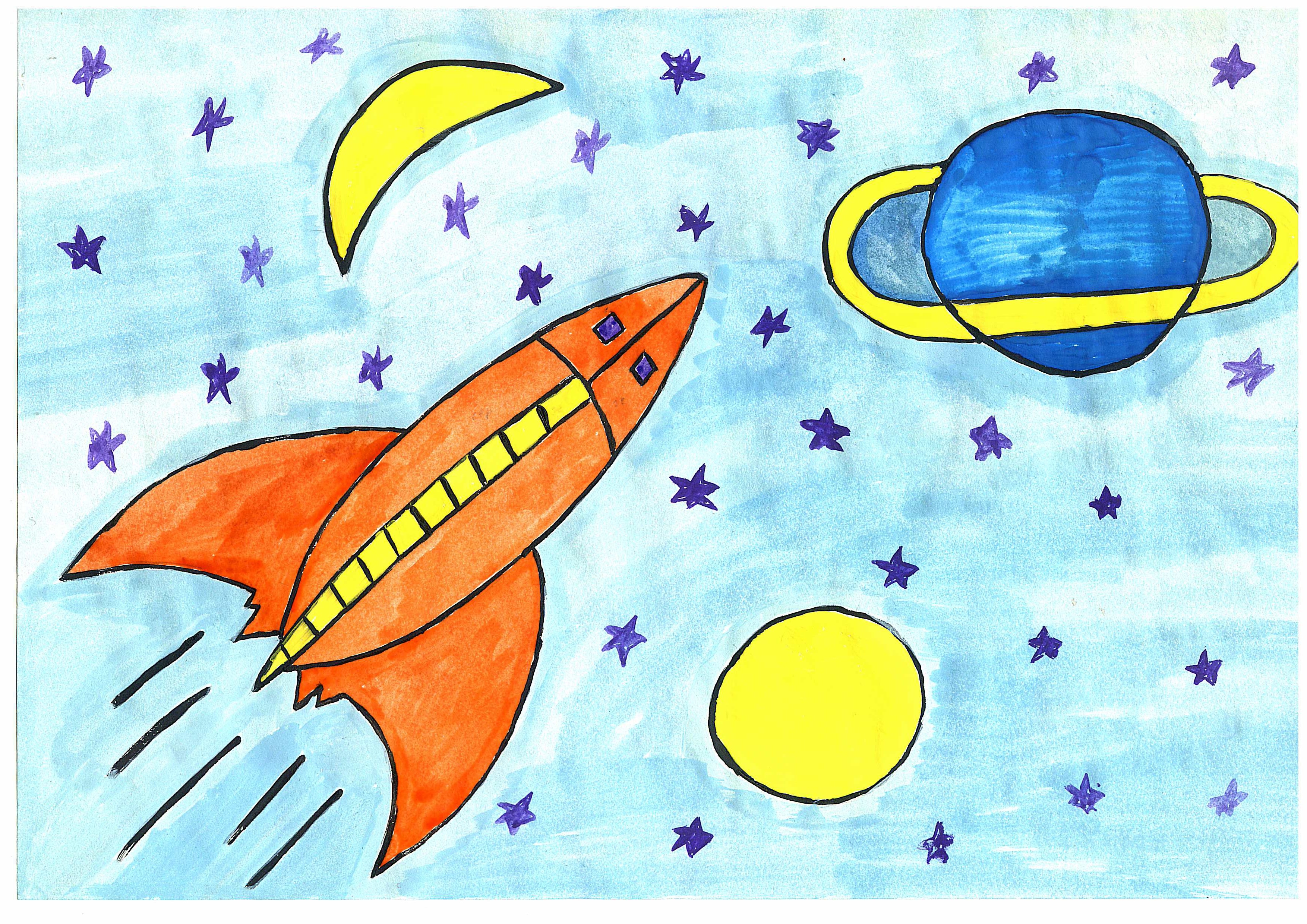 Космос рисунок для детей 1 класс. Рисование для детей космос легкие. Космос рисунок для детей. Рисунки на тему космос для детей. Рисование космос для дошкольников.