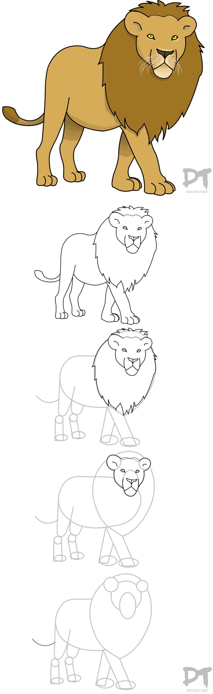 Рисунки «Лев и собачка» карандашом (19 фото)