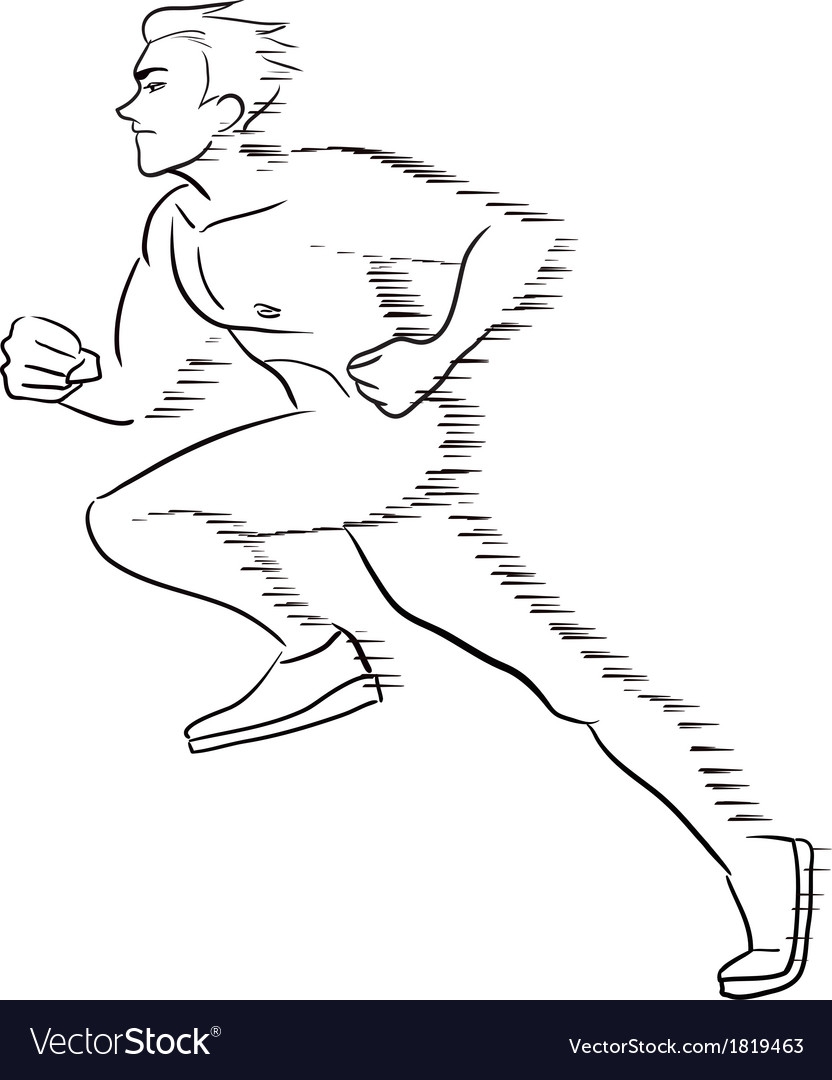 Бегающий человек рисунок