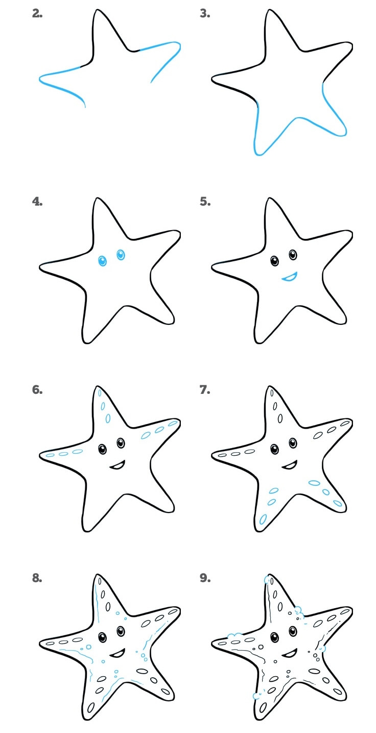 Рисуем звезду карандашом в 6 этапов