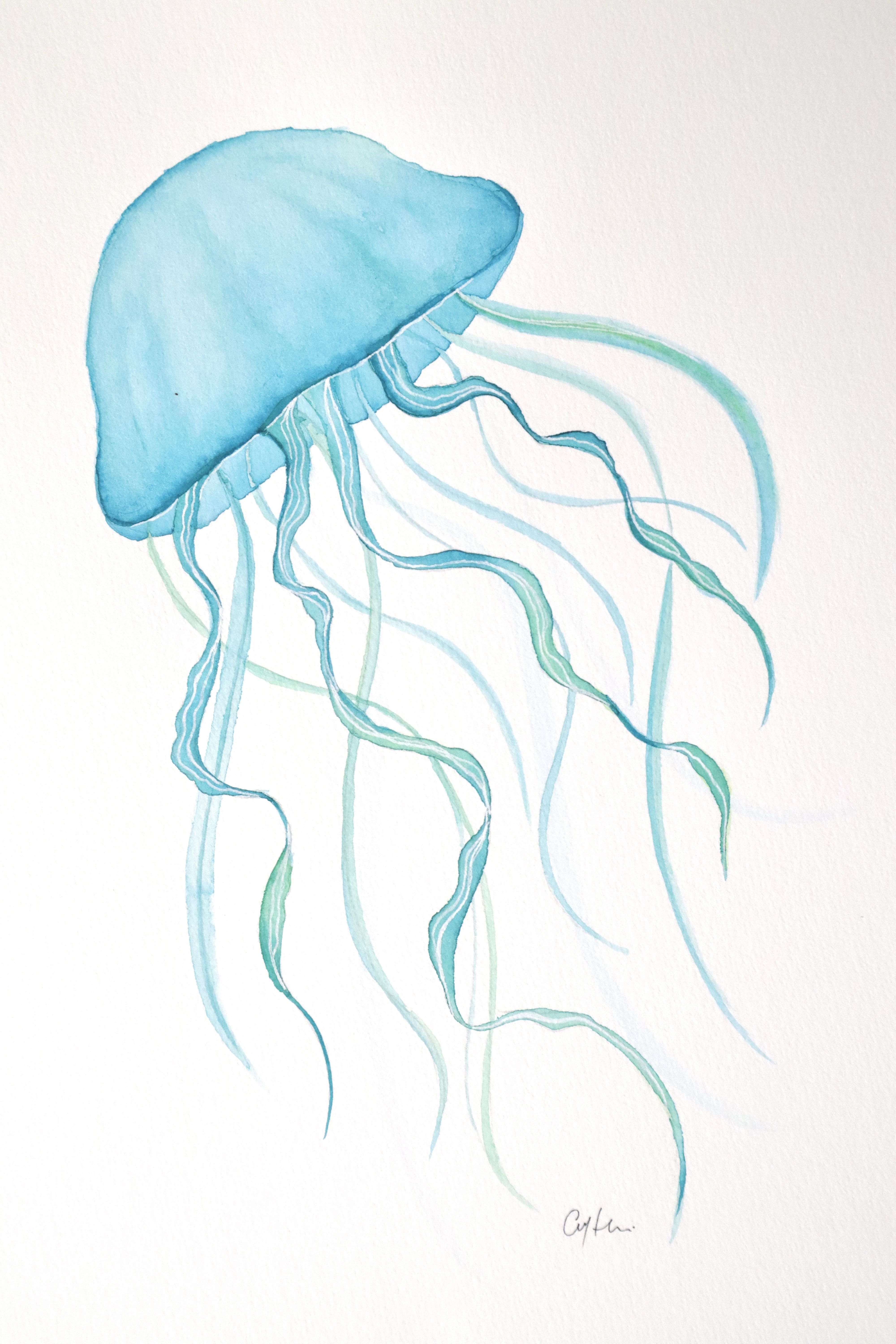 Простая Раскраска Медуза для детей - Распечатать и Онлайн!