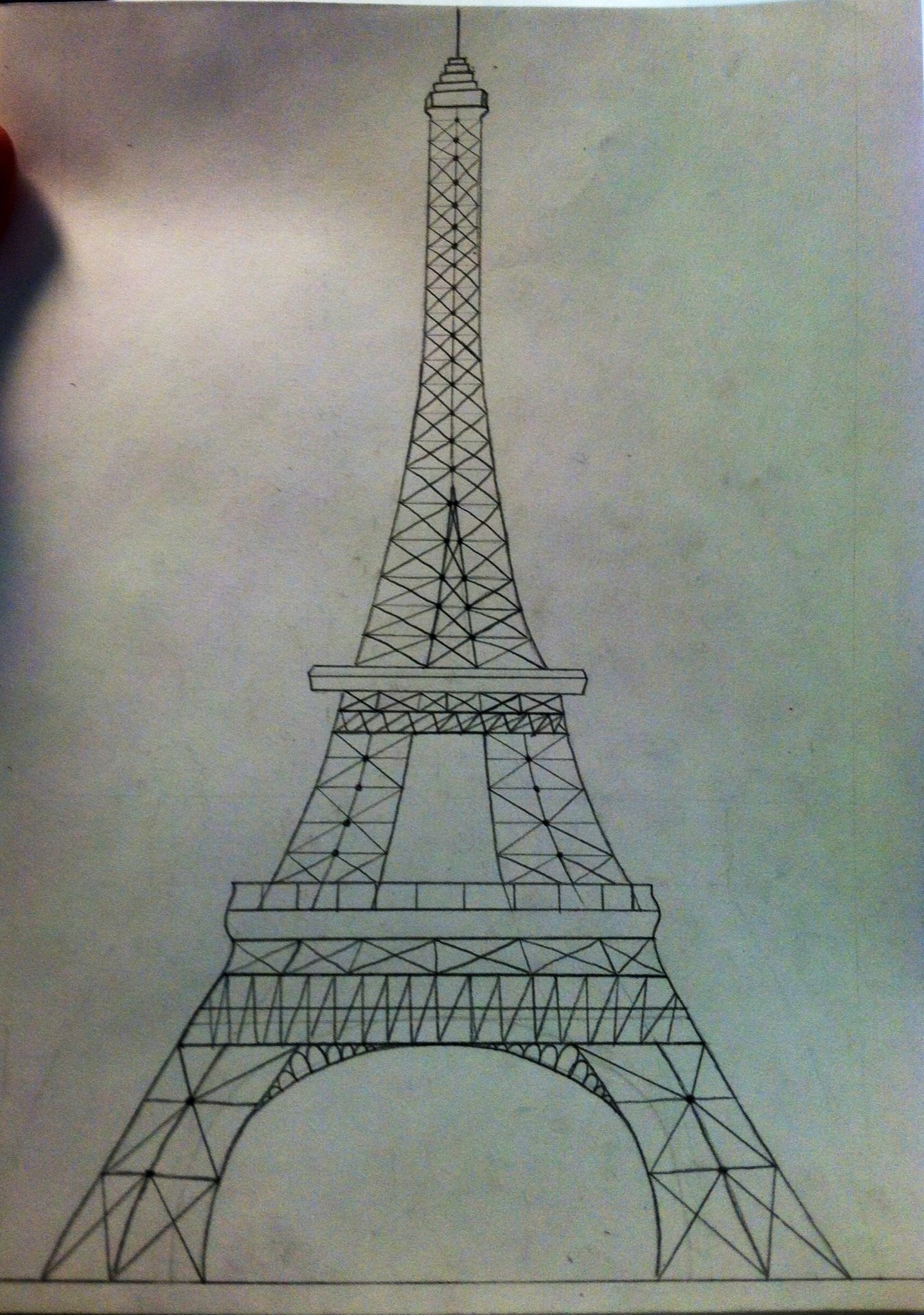 Эйфелева башня нарисовать - Рисунок Эйфелевой башни карандашом. витамин-п-байкальский.рф